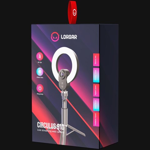 LORGAR Circulus 910, Kamerka Internetowa, Czarno Biała