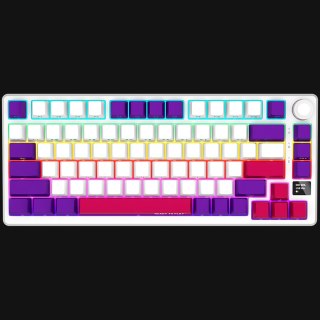LORGAR KBP7075W, Wireless 75% Mechanical Gaming Keyboard Pro, White, EN layout