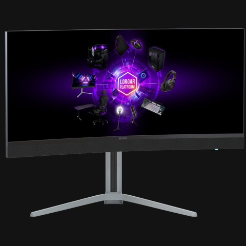 LORGAR Monitor Gamingowy UWQHD Mini LED 34″ Zakrzywiony, Czarno Szary