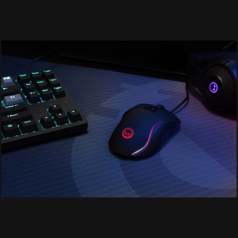 LORGAR Mysz Gamingowa Jetter 357, USB, LED, RGB, Czarna