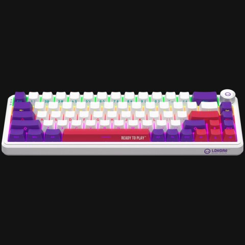 LORGAR Gaming Keyboard KBA41M Advanced Wired 65% White EN
