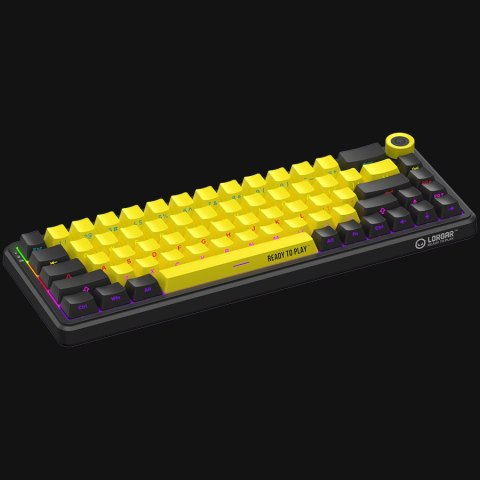 LORGAR Gaming Keyboard KBA41M Advanced Wired 65% Yellow EN