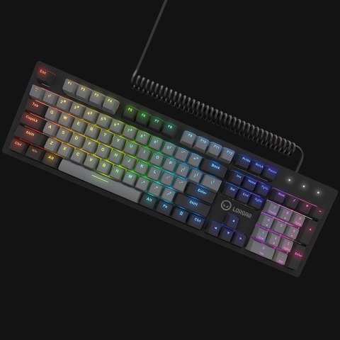 LORGAR Klawiatura Gamingowa Azar 514, Przewodowa, RGB, Czarna