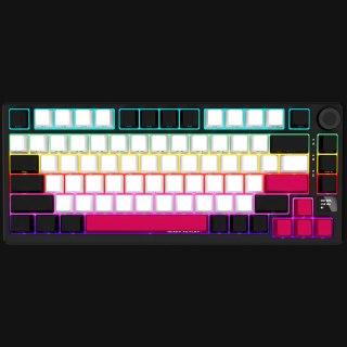 LORGAR KBP7075W, Wireless 75% Mechanical Gaming Keyboard Pro, Black/red, EN layout