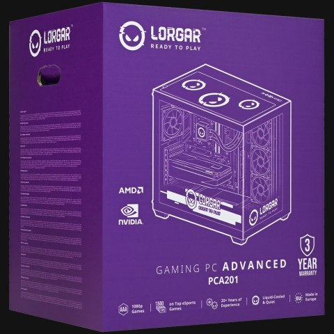 LORGAR Komputer Gamingowy Advanced A201, Czarny