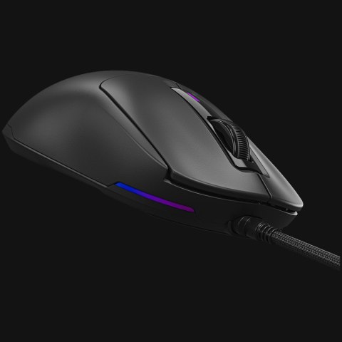 LORGAR Mysz Gamingowa MSA10, Ultralekka, Czarna