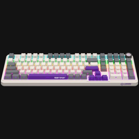 Wired mechanical gaming keyboard Advanced, 101 keys, linear Lorgar Toxic Purple switches, Hot Swap, Gasket mount, straight braid
