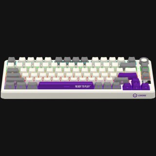 Wired mechanical gaming keyboard Advanced, 82 keys, linear Lorgar Toxic Purple switches, Hot Swap, Gasket mount, straight braid 